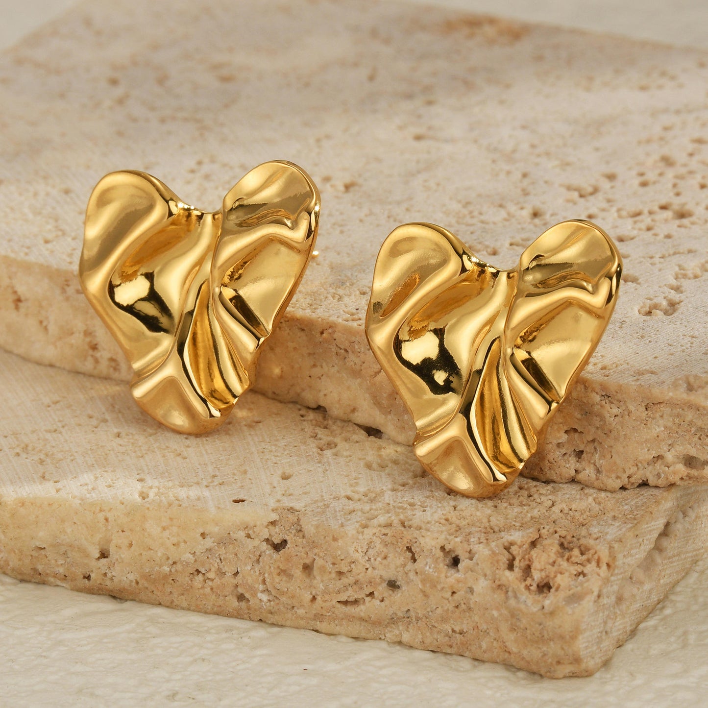 Abstract Molten Heart Studs