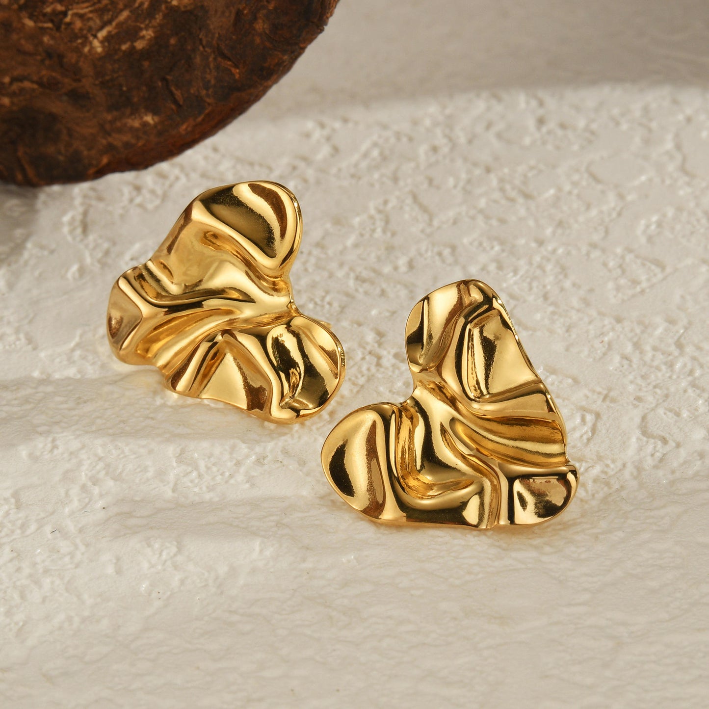 Abstract Molten Heart Studs