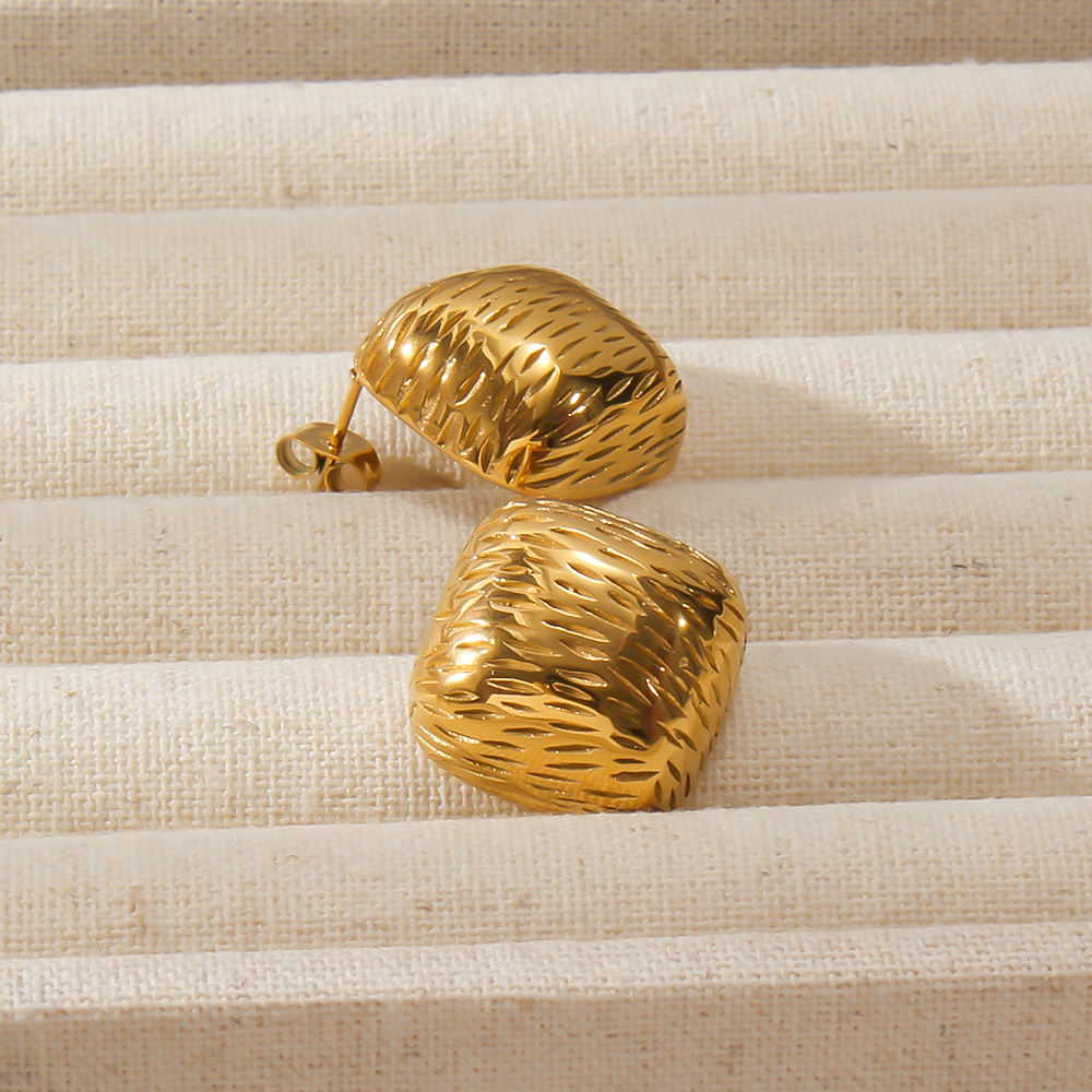 Textured Woven Stud Earrings