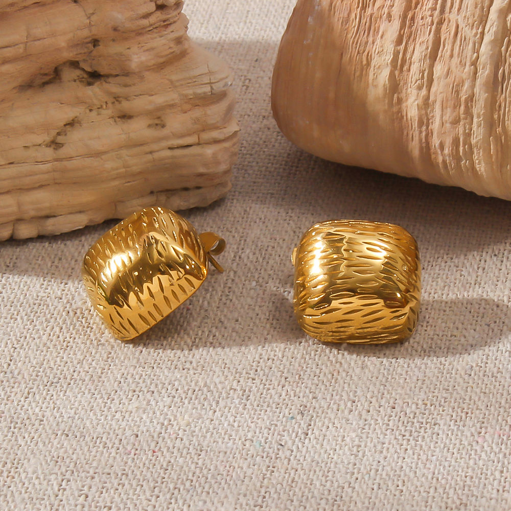 Textured Woven Stud Earrings