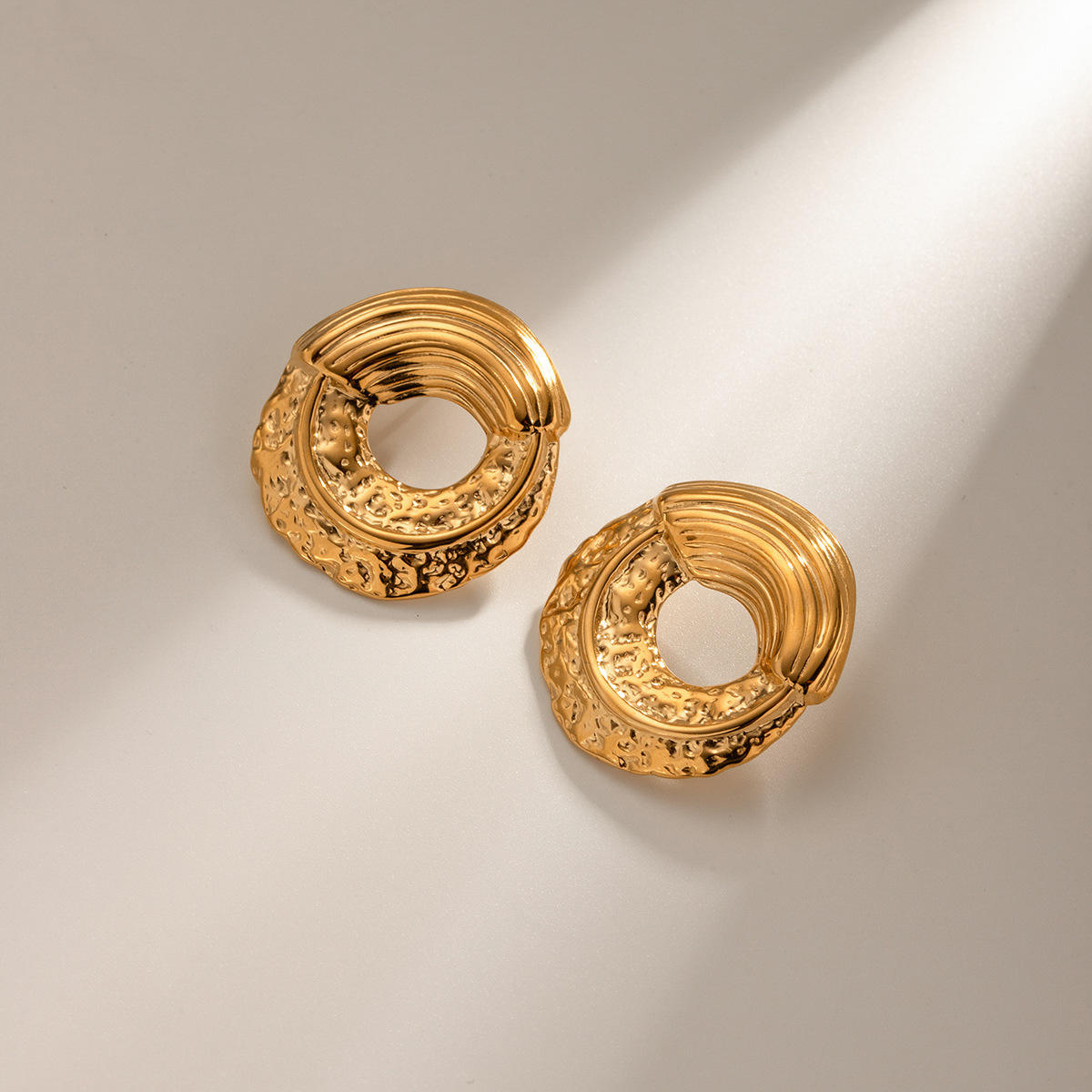 Hammered Groove Studs