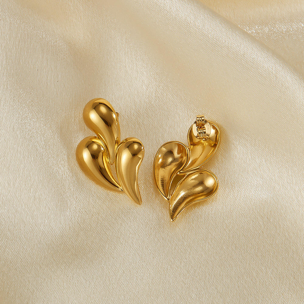 Sculpted Triple Drop Earrings