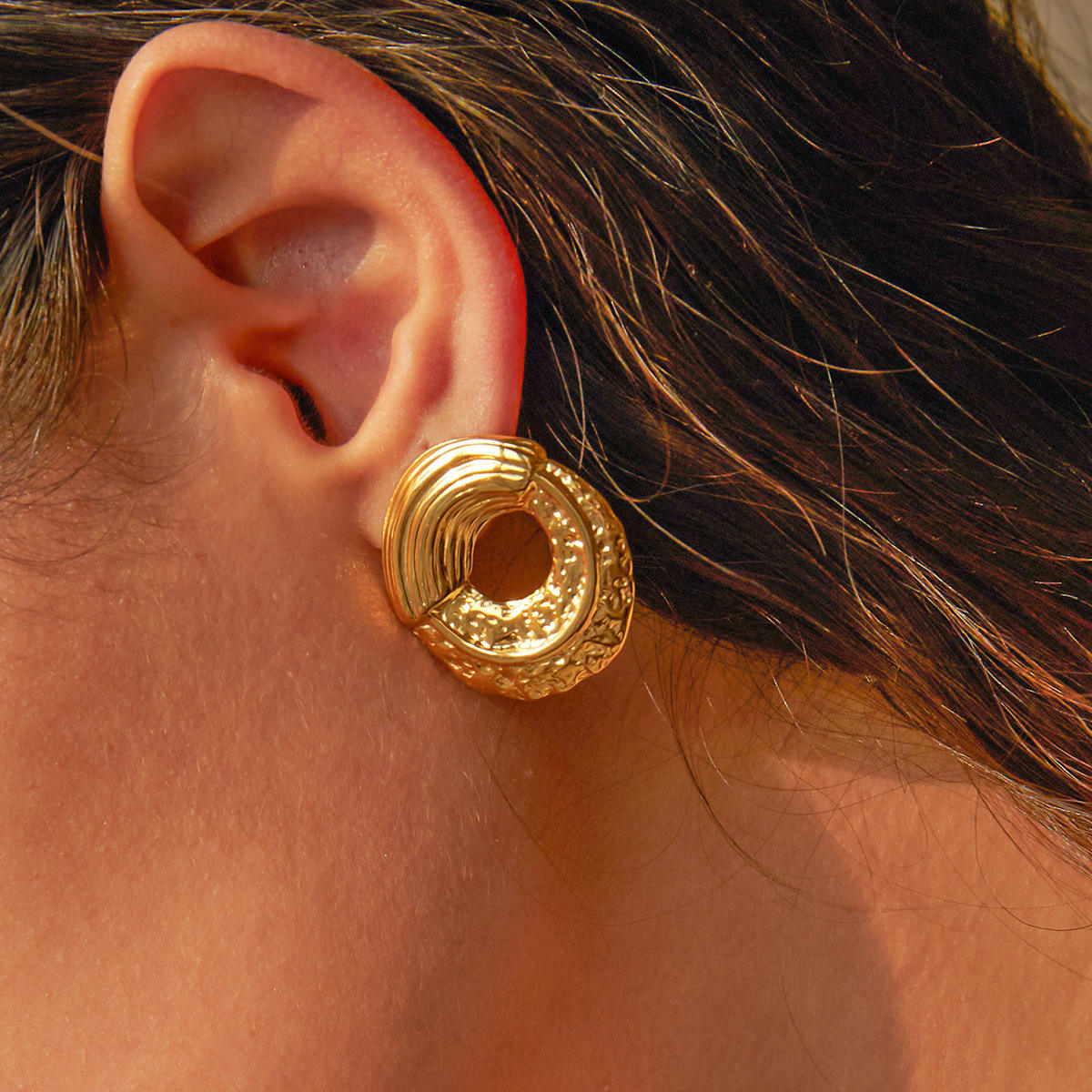 Hammered Groove Studs