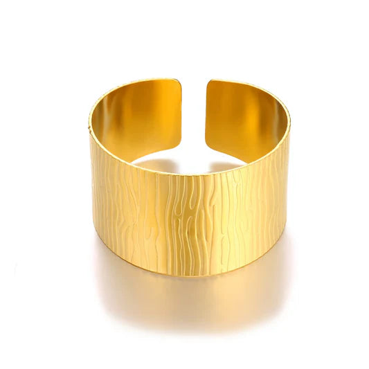 Bark-Textured Statement Cuff