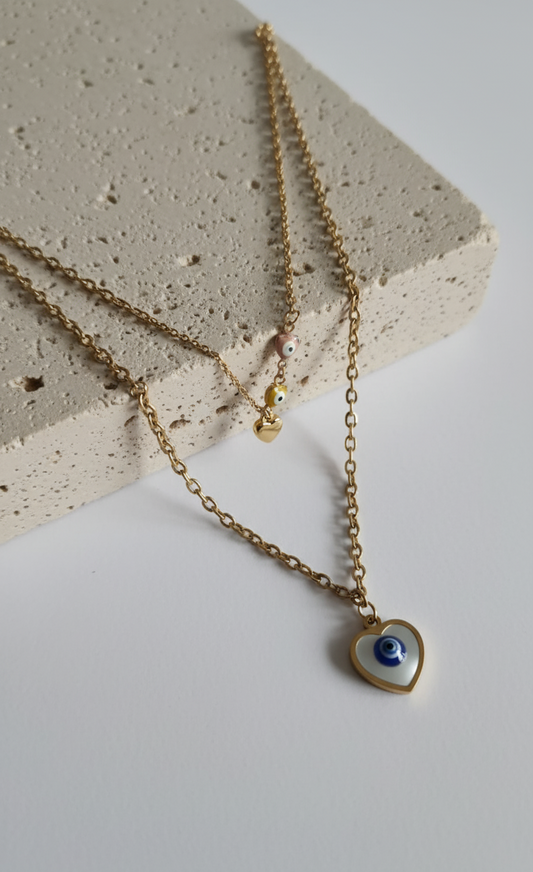 dainty layered necklace