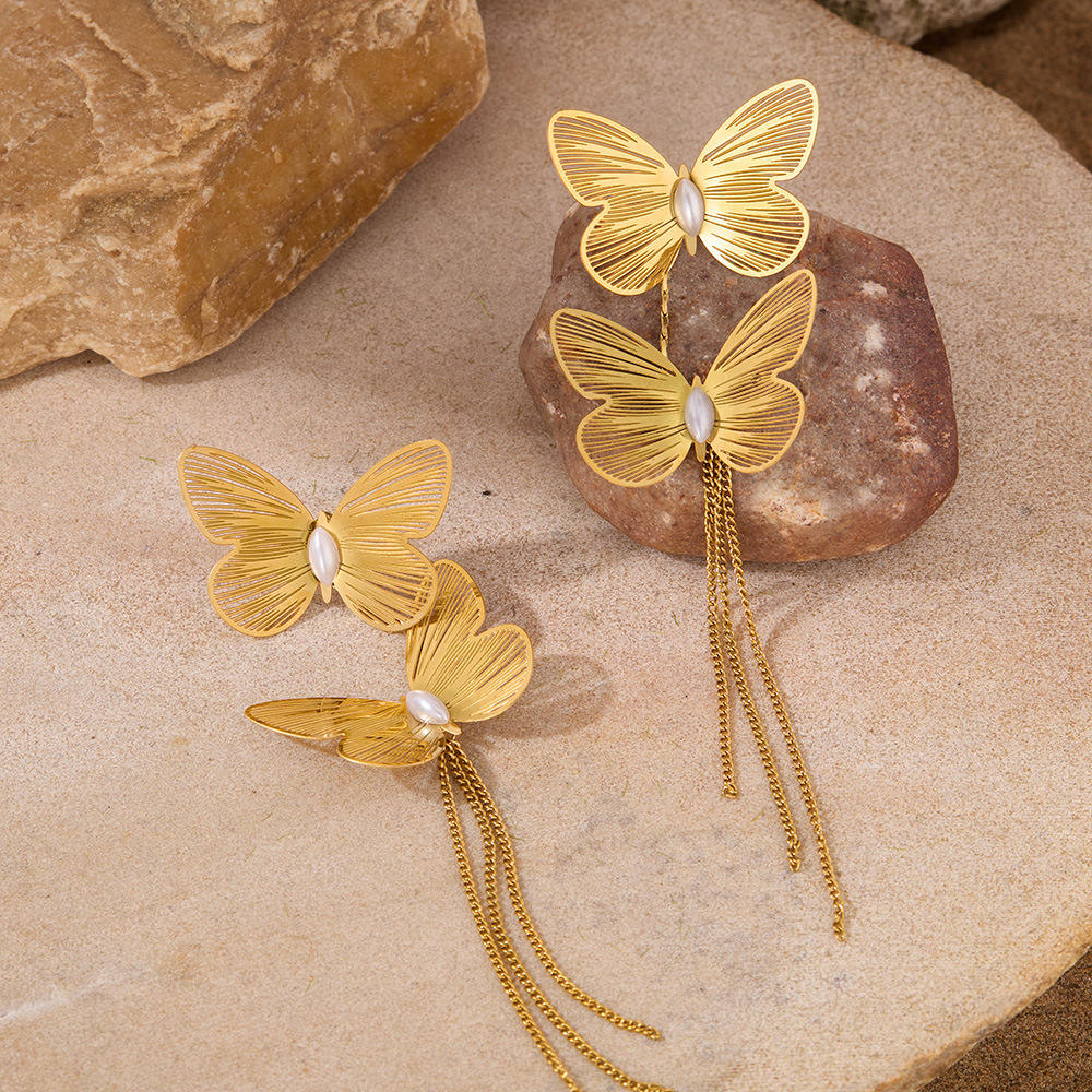 Whisper Wing Drop Earrings