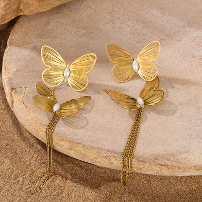 Whisper Wing Drop Earrings