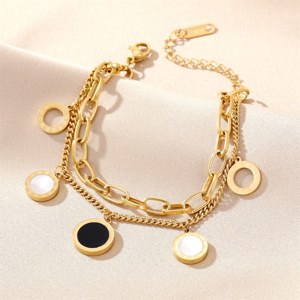 Golden Disc Layer Bracelet