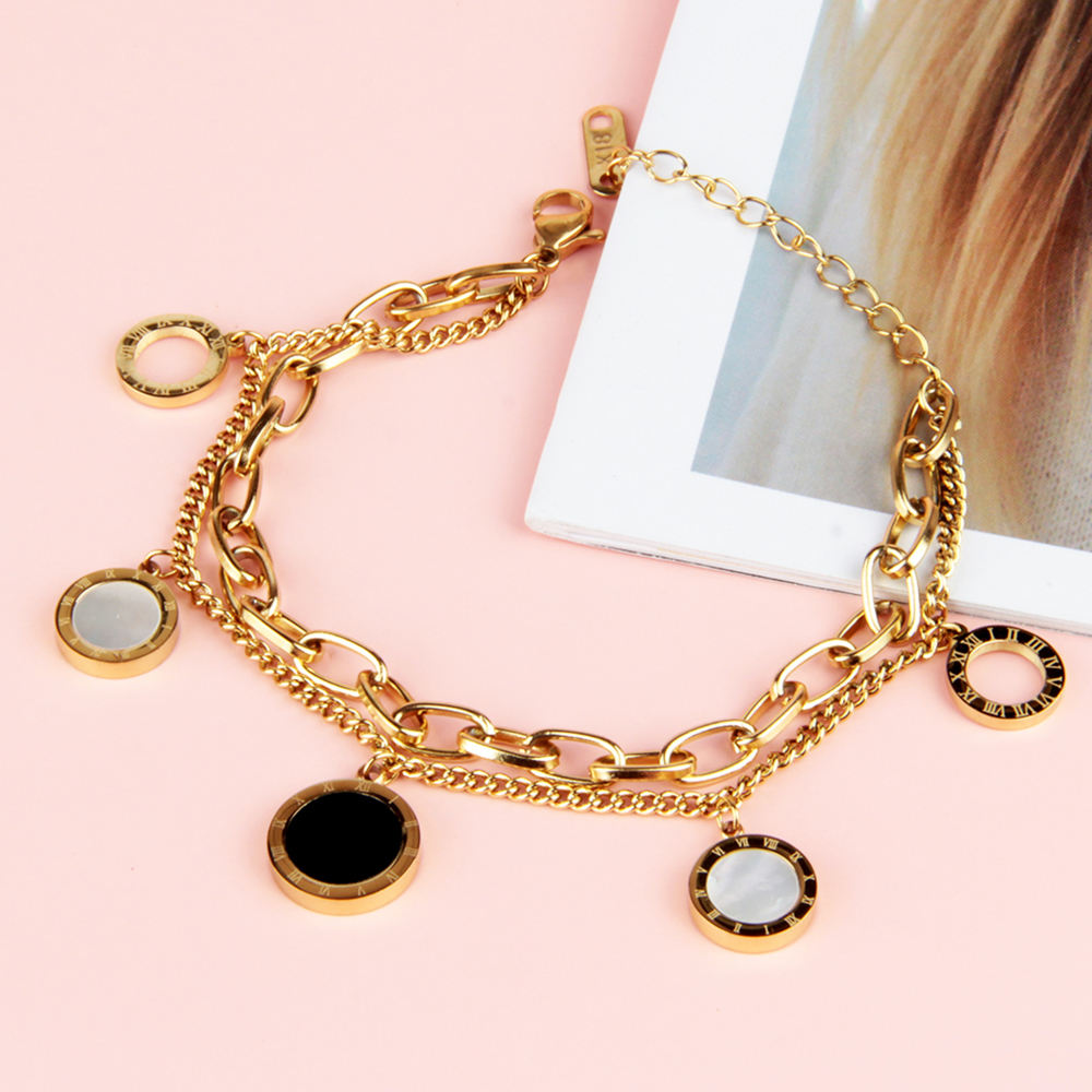 Golden Disc Layer Bracelet