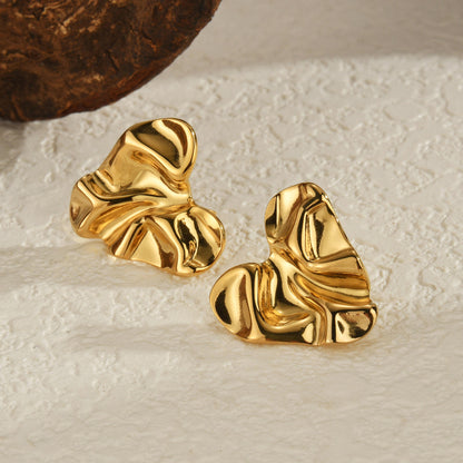 Abstract Molten Heart Studs