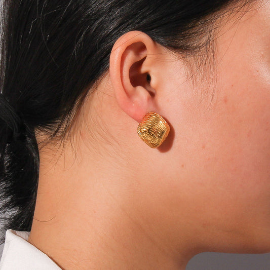 Textured Woven Stud Earrings