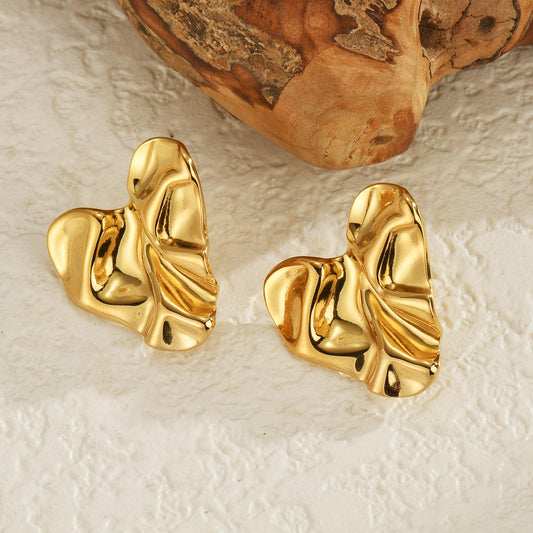 Abstract Molten Heart Studs