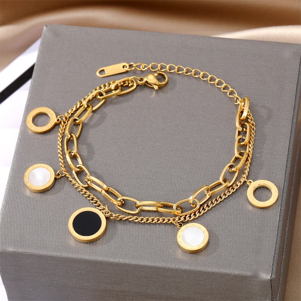 Golden Disc Layer Bracelet