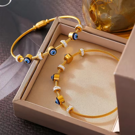 Evil Eye Charm Bangle