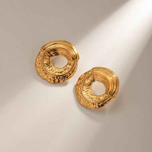 Hammered Groove Studs