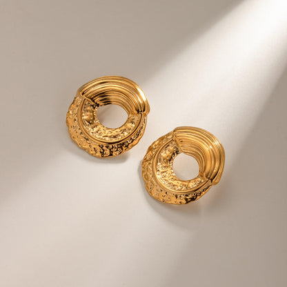 Hammered Groove Studs