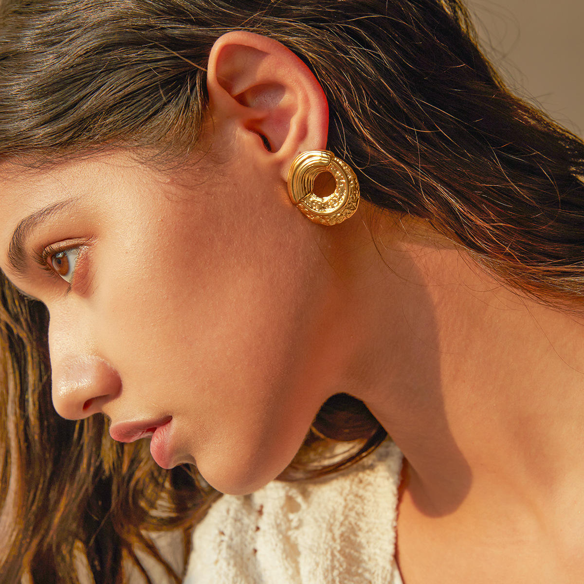 Hammered Groove Studs