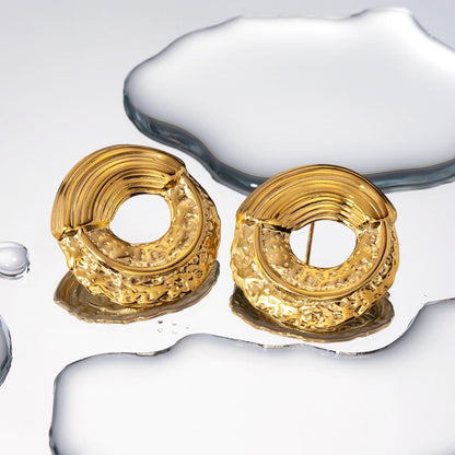 Hammered Groove Studs