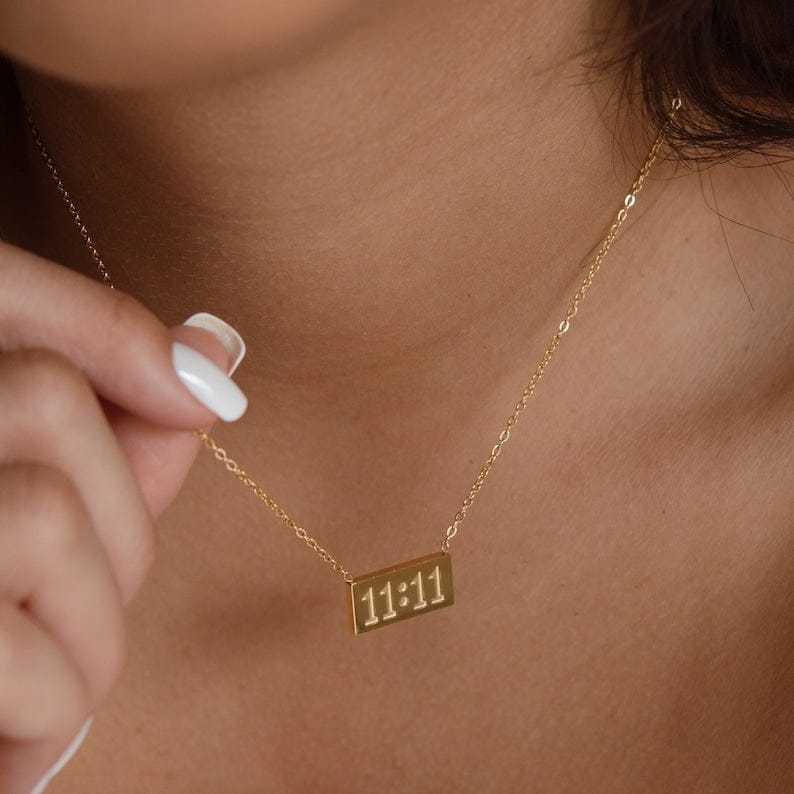 11:11 Angel Bar Necklace