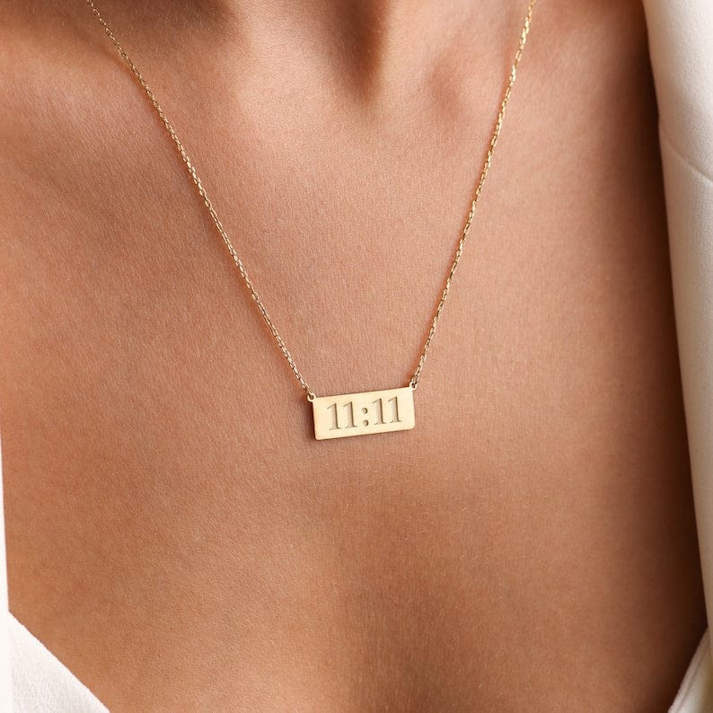 11:11 Angel Bar Necklace