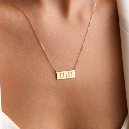 11:11 Angel Bar Necklace
