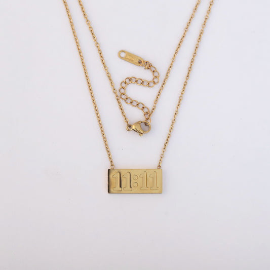 11:11 Angel Bar Necklace