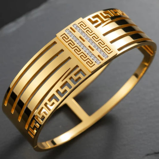 Greek Key Bangle